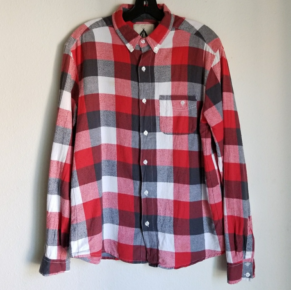 Old school men's plaid button down shirt